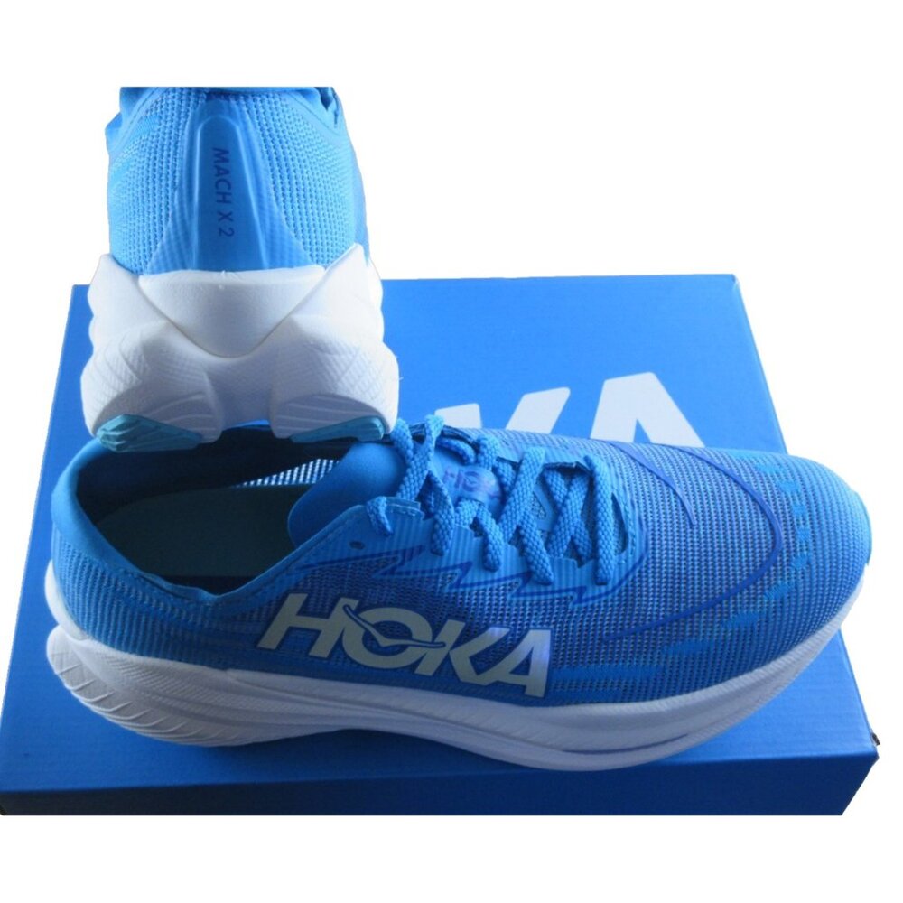 Hoka Men's Mach X 2 Running Shoes Skyward Blue Electric Cobalt Sizes NIB - Picture 8 of 8